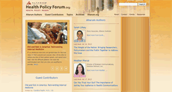 Desktop Screenshot of healthpolicyforum.org