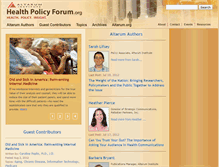 Tablet Screenshot of healthpolicyforum.org